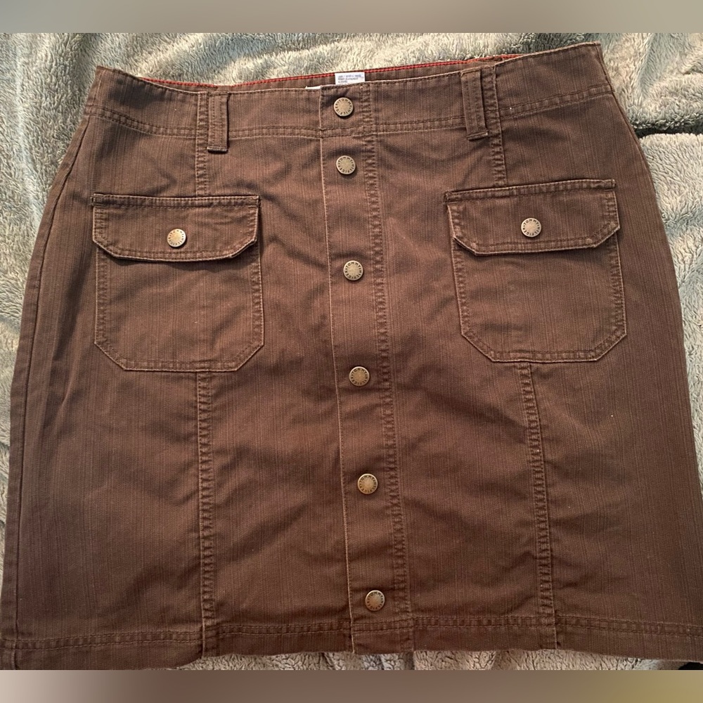 Vintage Tommy Hilfiger brown button skirt
